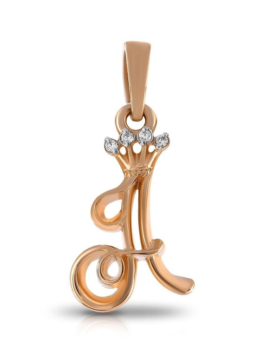 подвеска talant из золота с фианитами. подвеска т145634970. подвеска буква м адамас. подвески буквы. кулон с буквой а.