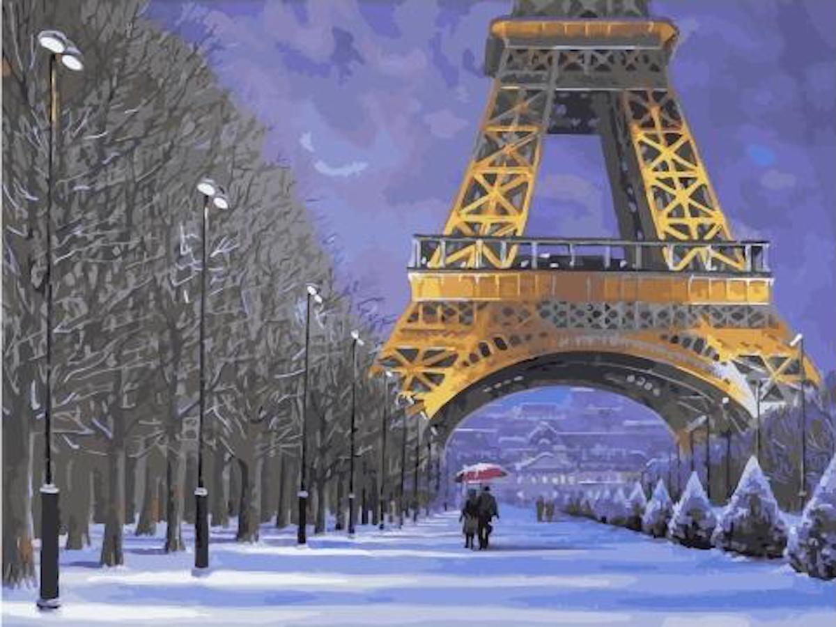 Снежный Париж