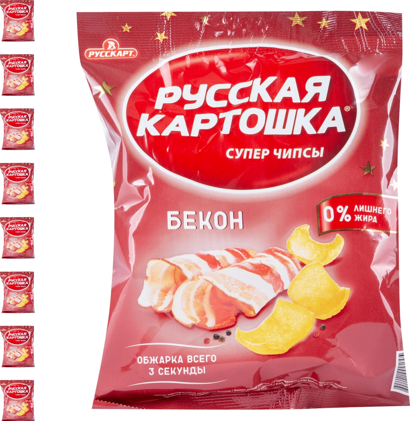 Характеристики Чипсы Русская Картошка Бекон 50 г (комплект из 8 шт ...