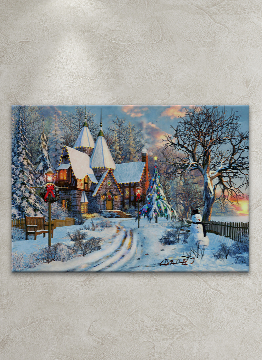 Картина на стекле/ Подарок на Новый год/ Картина на стену Новогодний ...