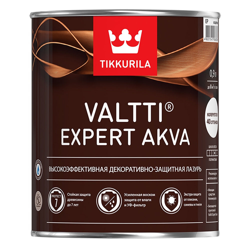 Tikkurila Valtti Expert Akva / Тикурила Валтти Эксперт Аква Рябина 0,9 Л  Антисептик Для Дерева 