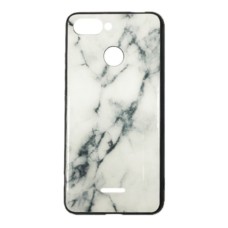 Чехол бампер Glass Case для Xiaomi Redmi 6 (White) 4
