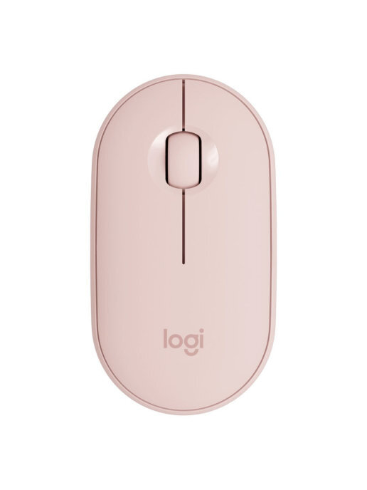 Logitech Мышь беспроводная Pebble M350, розовый