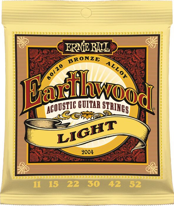 Струны для акустической гитары Ernie Ball Earthwood Bronze 80/20 11-52 Light 2004