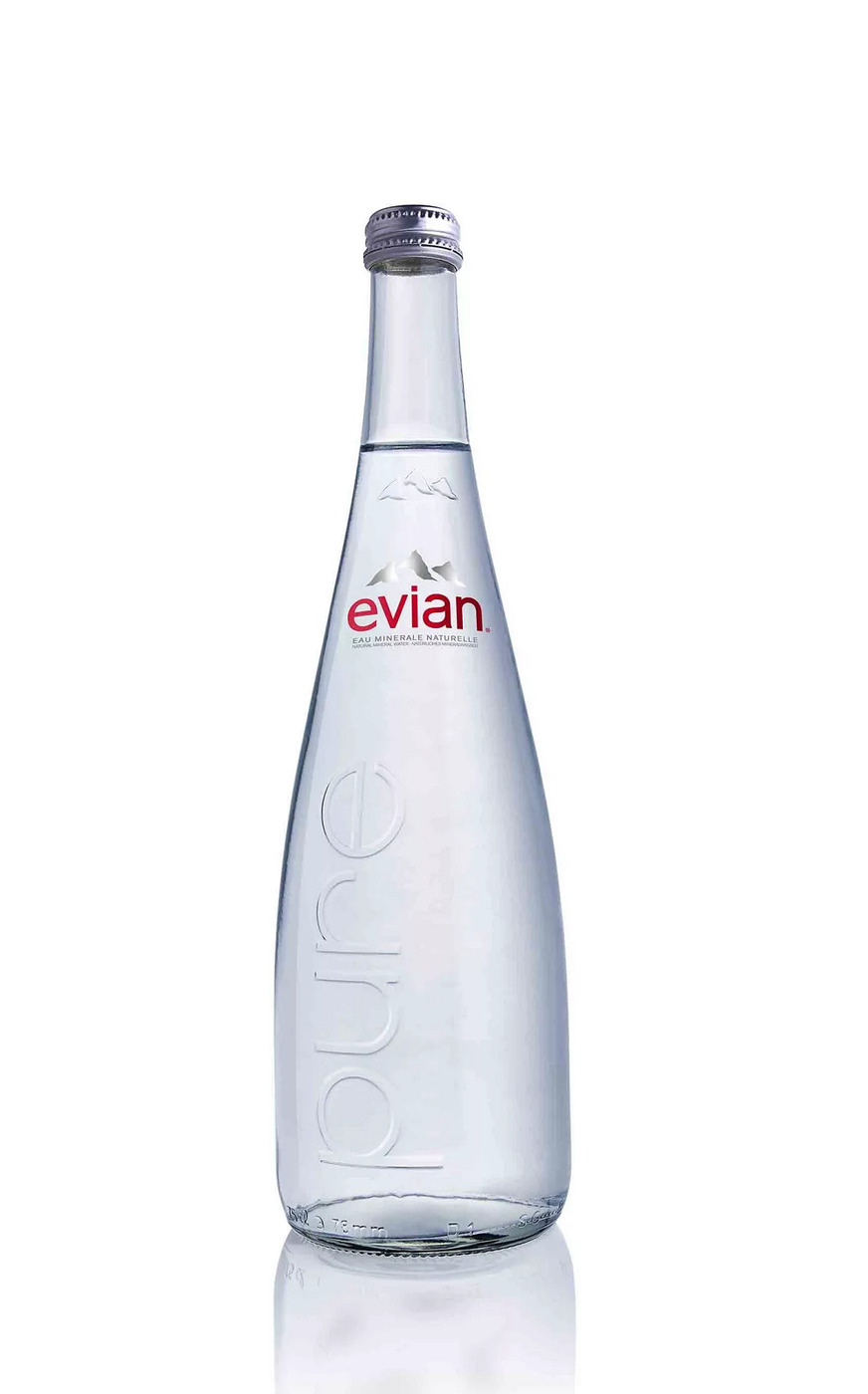 Вода Evian (Эвиан) минеральная природная негазированная стеклянная ...