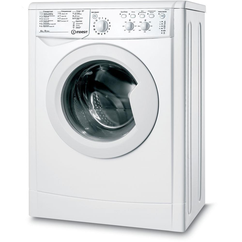 Стиральная машина INDESIT IWSC 6105(CIS), фронтальная загрузка, белая