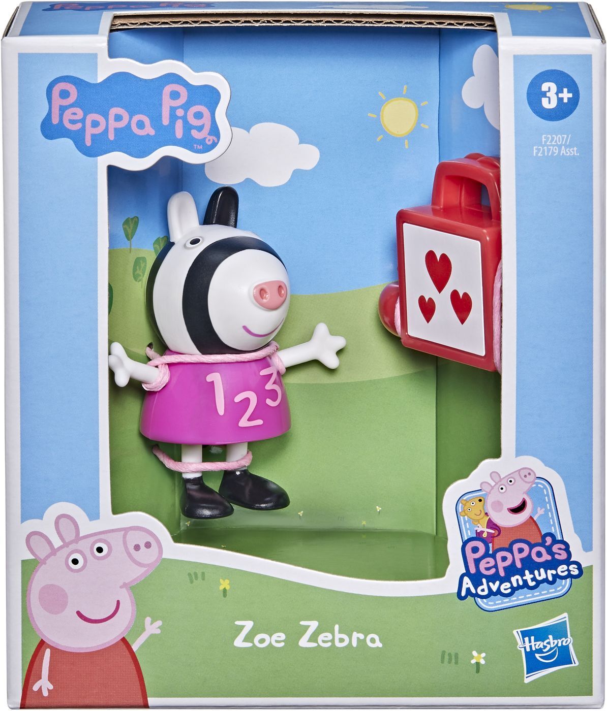 Фигурка Свинка Пеппа с аксессуаром Зебра Зоя PEPPA PIG F2207, 6 см