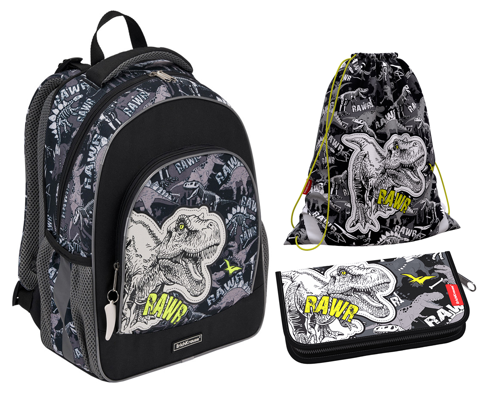 Школьный рюкзак Erich Krause (Эрих Краузе) ErgoLine 15L Dinosaur Park с ...