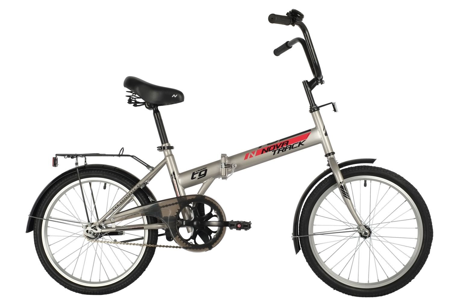 Велосипед NOVATRACK 20" TG-20 classic 1.1 складной, серый, тормоз нож ...