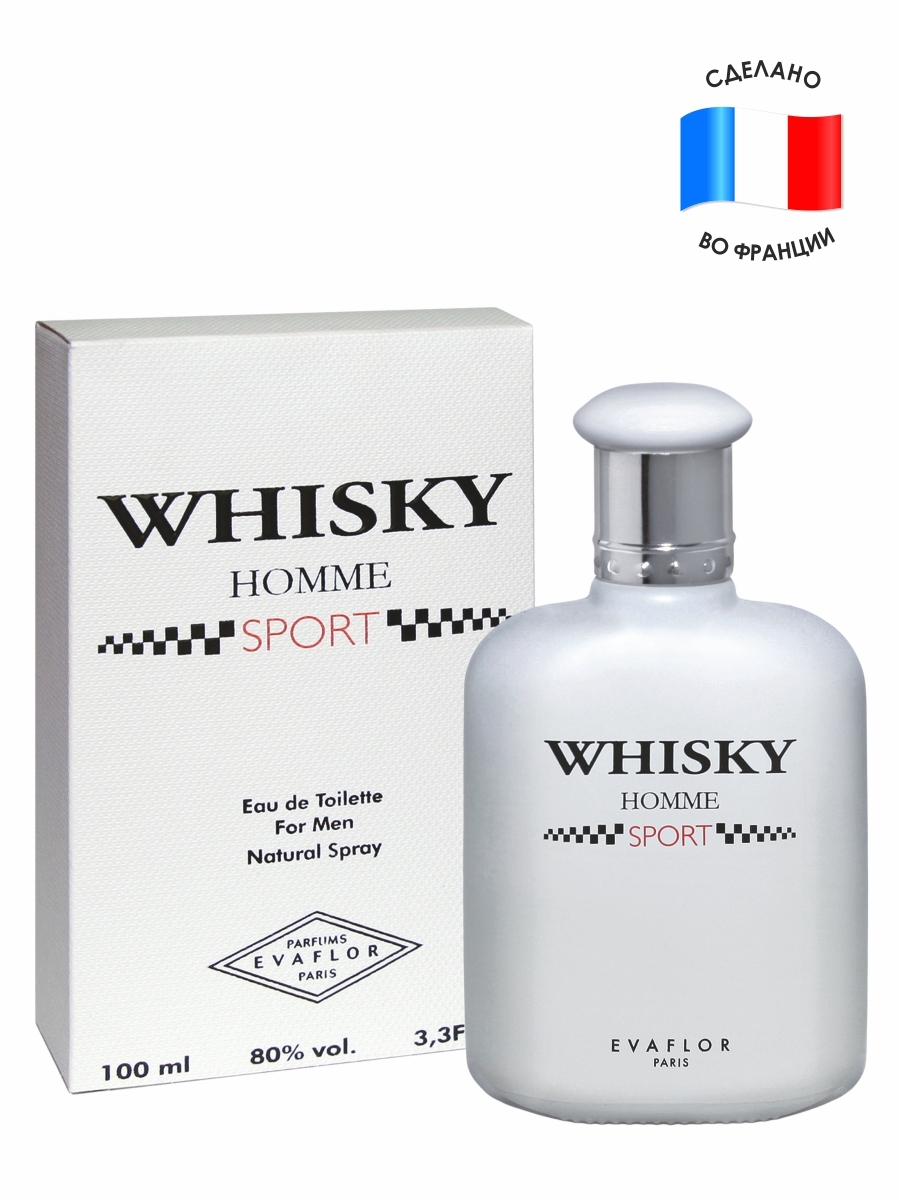 Evaflor/Туалетная вода мужская Whisky Homme Sport, 100 мл/ Французский парфюм, парфюм, мужской, духи, одеколон, туалетная вода, парфюмерия, для мужчин , подарок, франция, сделано во франции, made in france