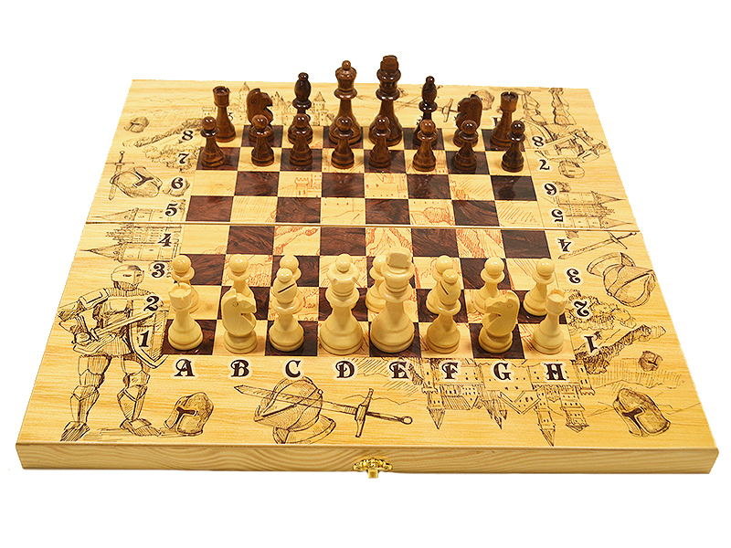 Настольная игра 3в1/ Рыцари /шахматы нарды шашки/50x50 см — купить в ...