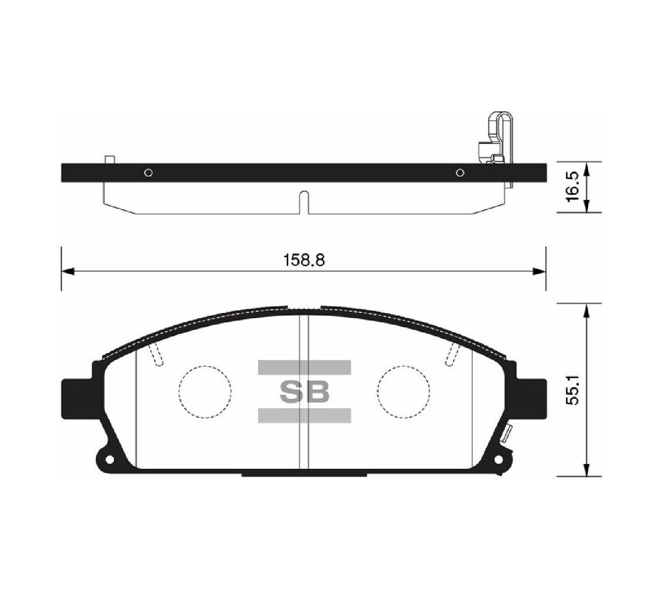 SangsinBrakeКолодкитормозныедисковыеПередние,арт.SP1365