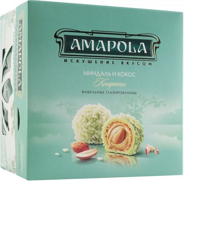 Конфеты Амапола Миндаль и Кокос, 100 г — купить в интернет-магазине ...