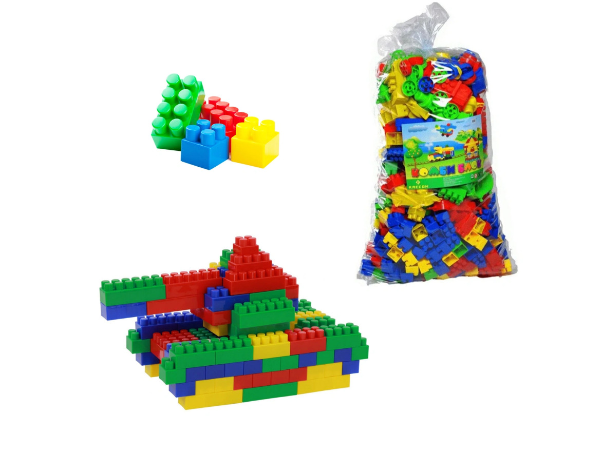 Детский конструктор пластиковый 500 крупных деталей, Яркие конструкторы ...