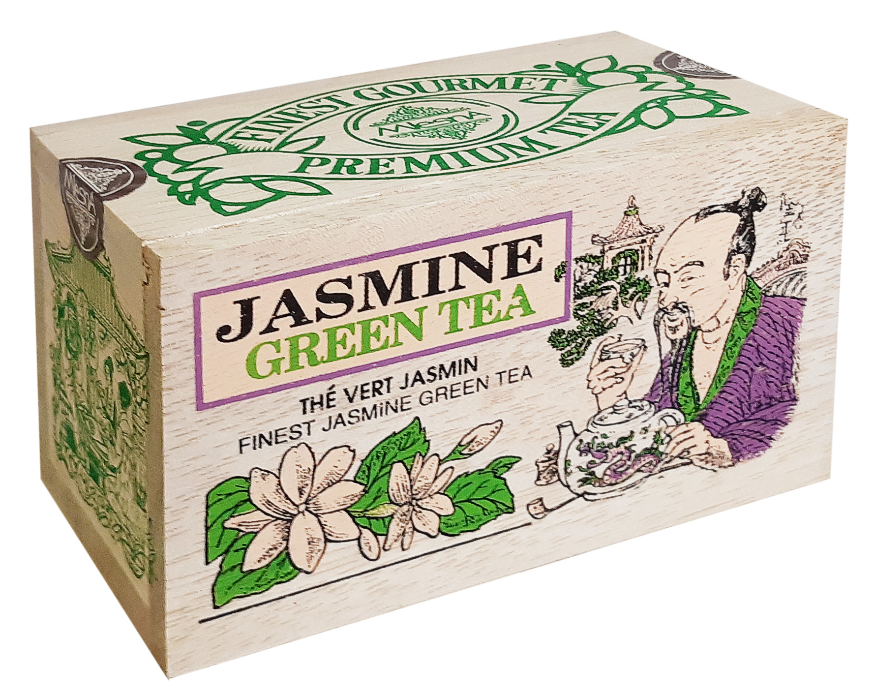 Чай млесна купить. Jasmine Green Tea Mlesna. Mlesna чай с жасмином деревянная коробка. Чай Mlesna с жасмином. Чай Млесна зеленый с клубникой.