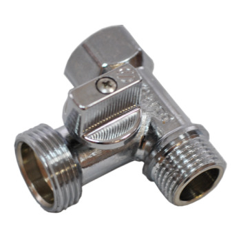 3-х проходной шаровой кран 3/4-1/2-1/2"ПМП металл. ручка для ...