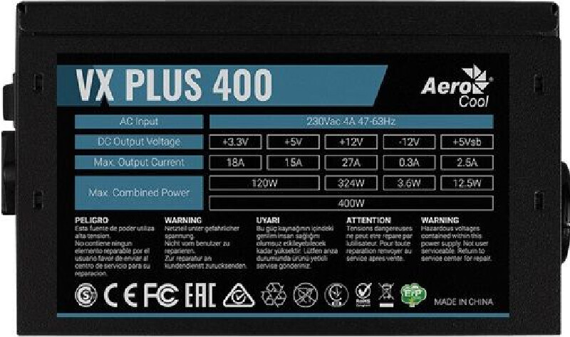 Vx 500 блок питания схема Блок питания Aerocool ATX 400W VX PLUS 400W - купить в интернет-магазине OZON с 