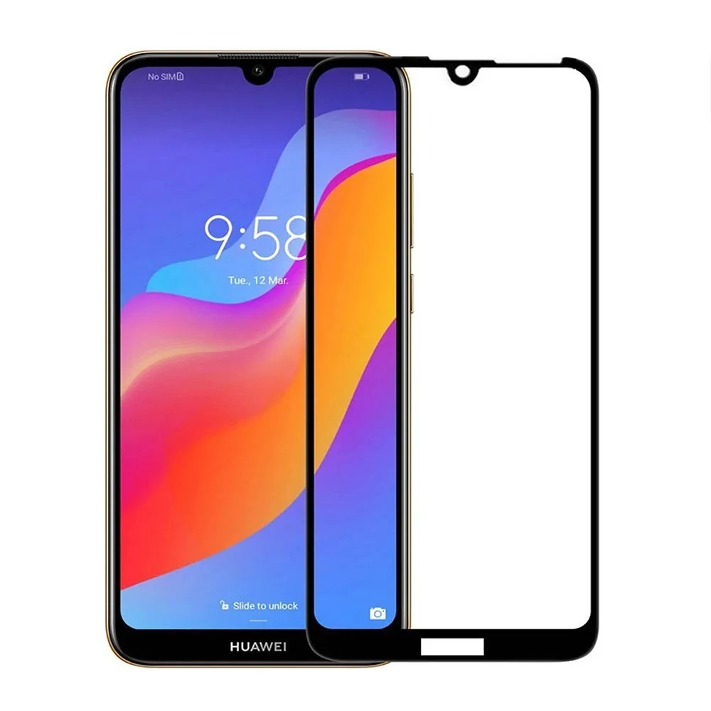 Полноэкранное защитное стекло на Honor 8S, 8S PRIME, Huawei Y5, 3D - купить  с доставкой по выгодным ценам в интернет-магазине OZON (386039356)