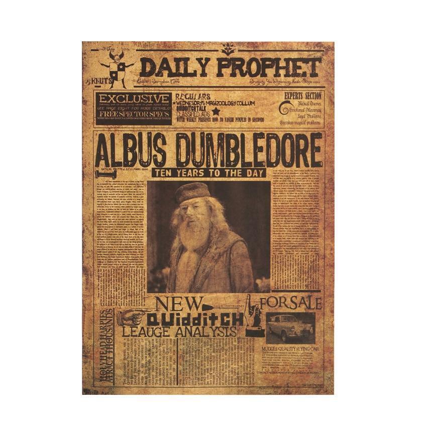Постер Albus Dumbledore (Альбус Дамблдор). Гарри Поттер (Harry Potter) Daily Prophet (Ежедневный пророк). Декор дома, офиса, комнаты.(30 x 42 см). В подарочном/транспортном тубусе