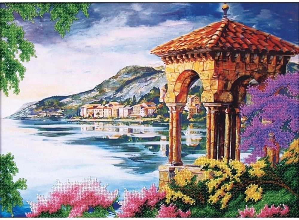 Картина беседка у моря