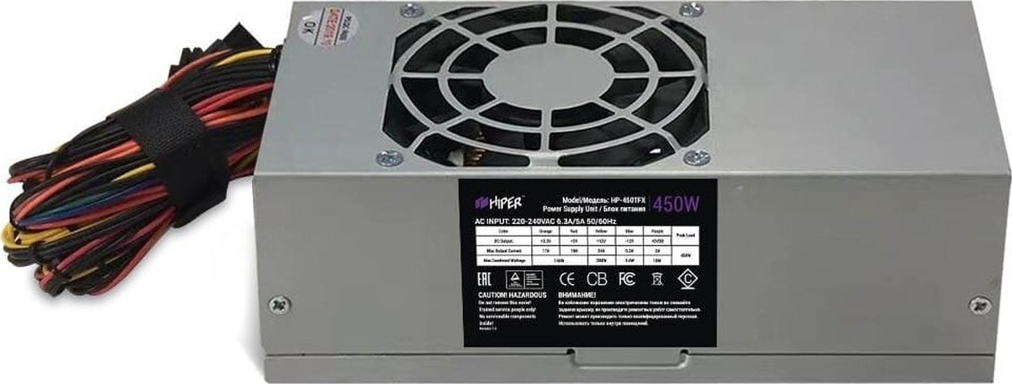 БлокпитанияHIPERHP-450TFX(TFX,450W,PPFC,80mmfan,Black)