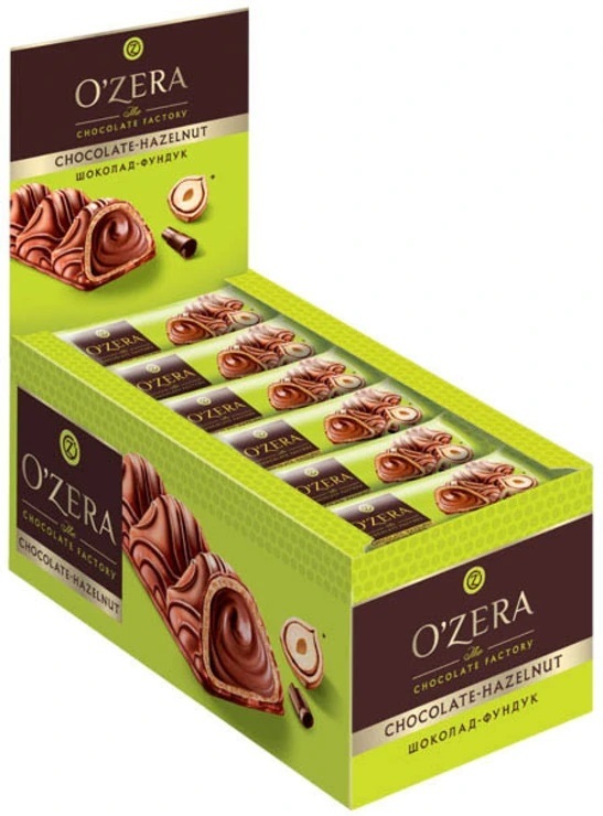 OZera, батончик Chocolate Hazelnut, 24 шт по 23г