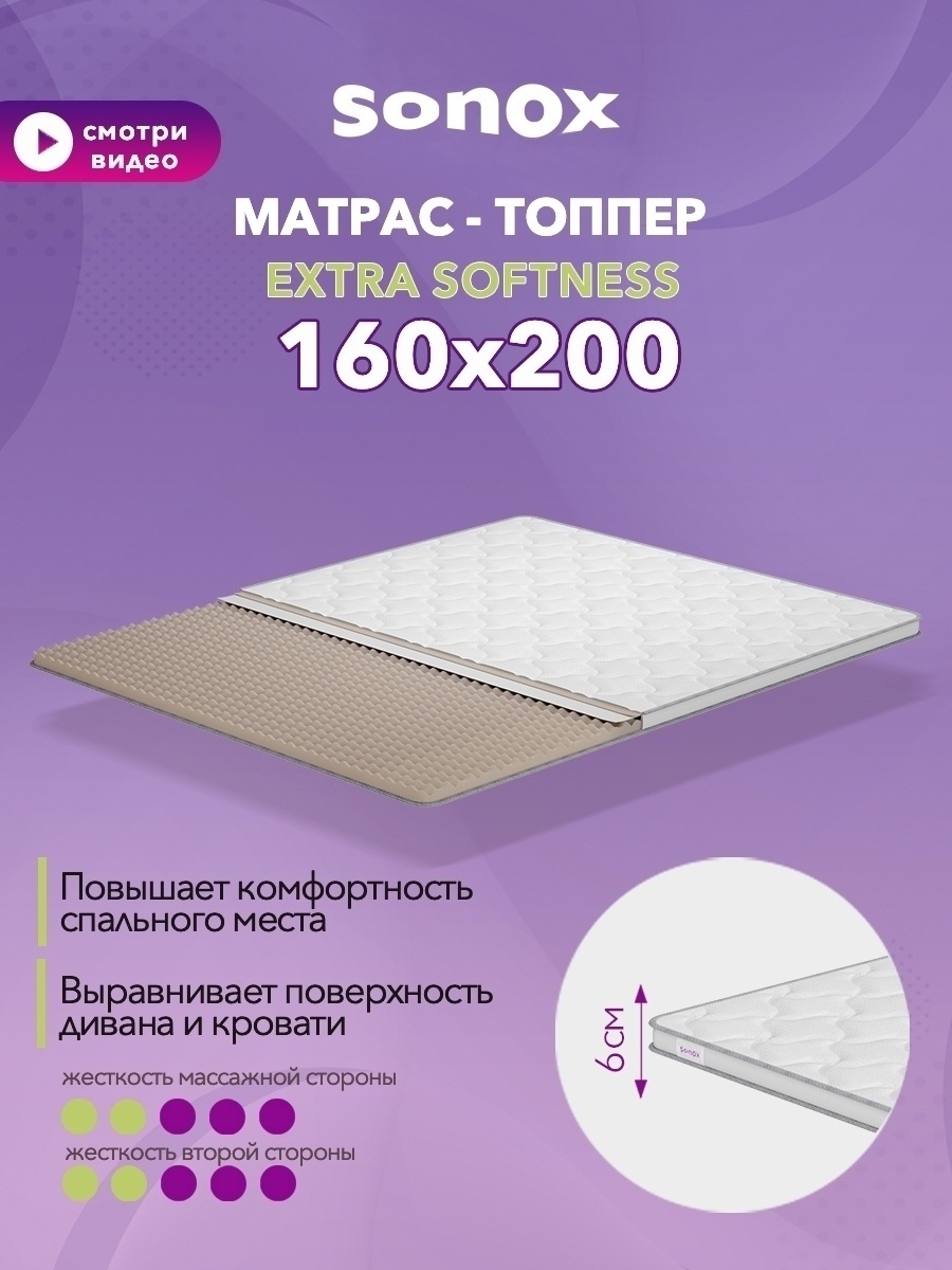 Матрас топпер 160 на 200