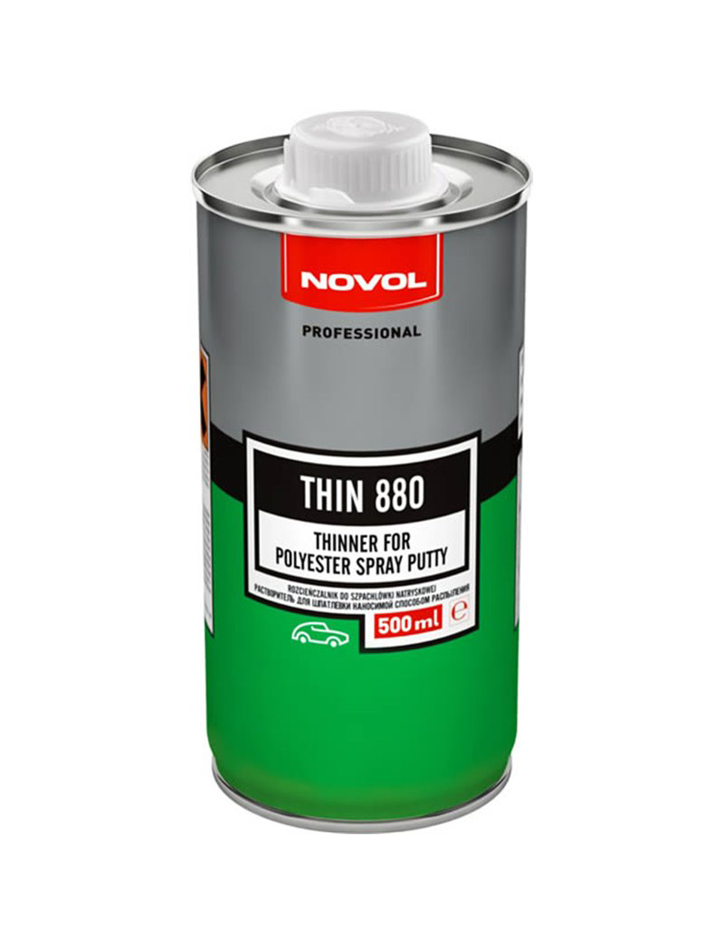 Разбавитель жидкой шпатлевки Novol Thin 880 Thinner For Polyester Spray Putty 0,5 л.