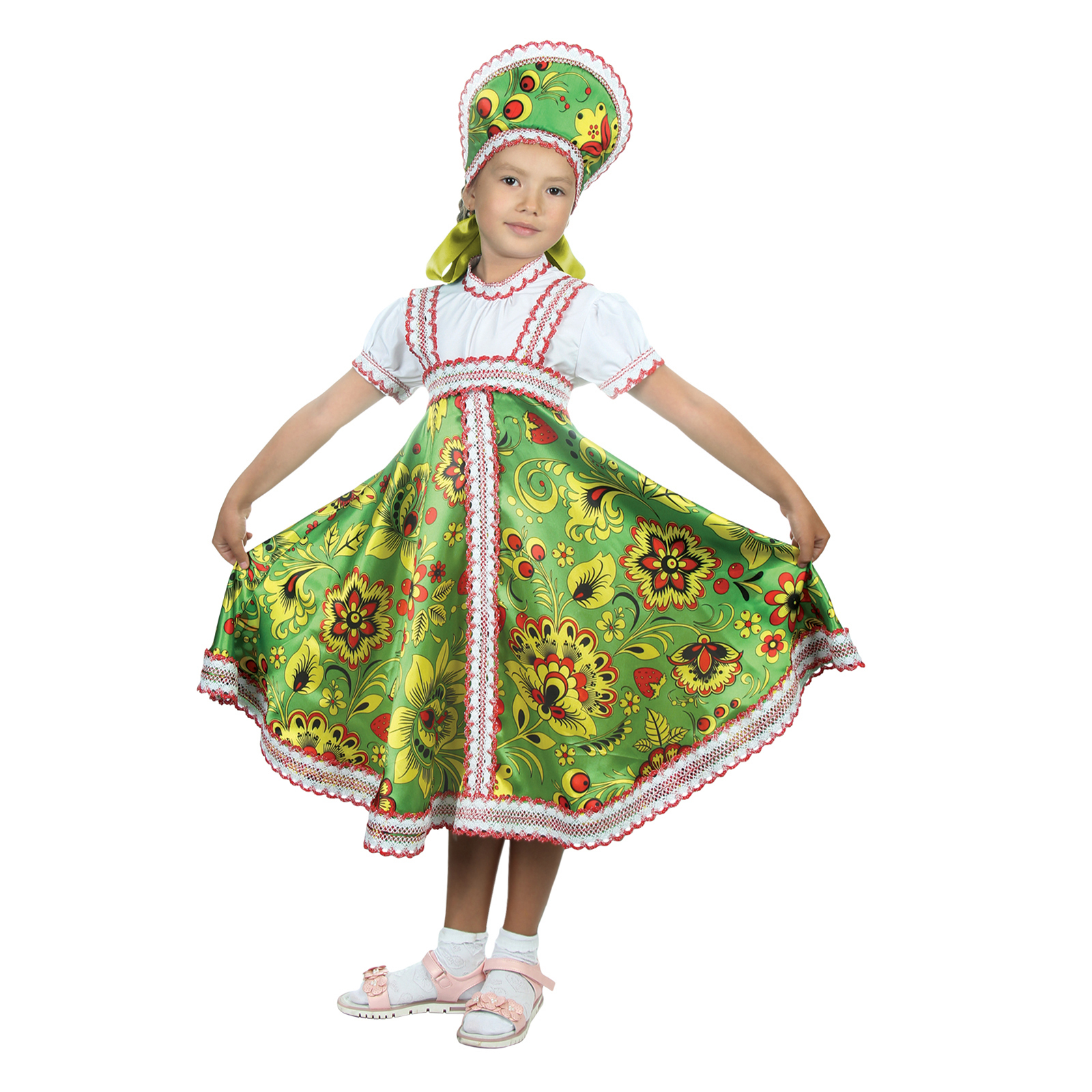 Русский народный костюм «Хохлома зелёная»