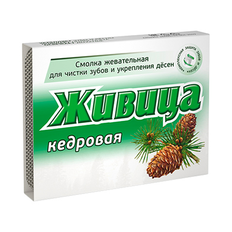 Алтайский нектар "Живица кедровая", смолка жевательная для чистки зубов и укрепления десен (1 блистер - 5шт по 0,8гр)