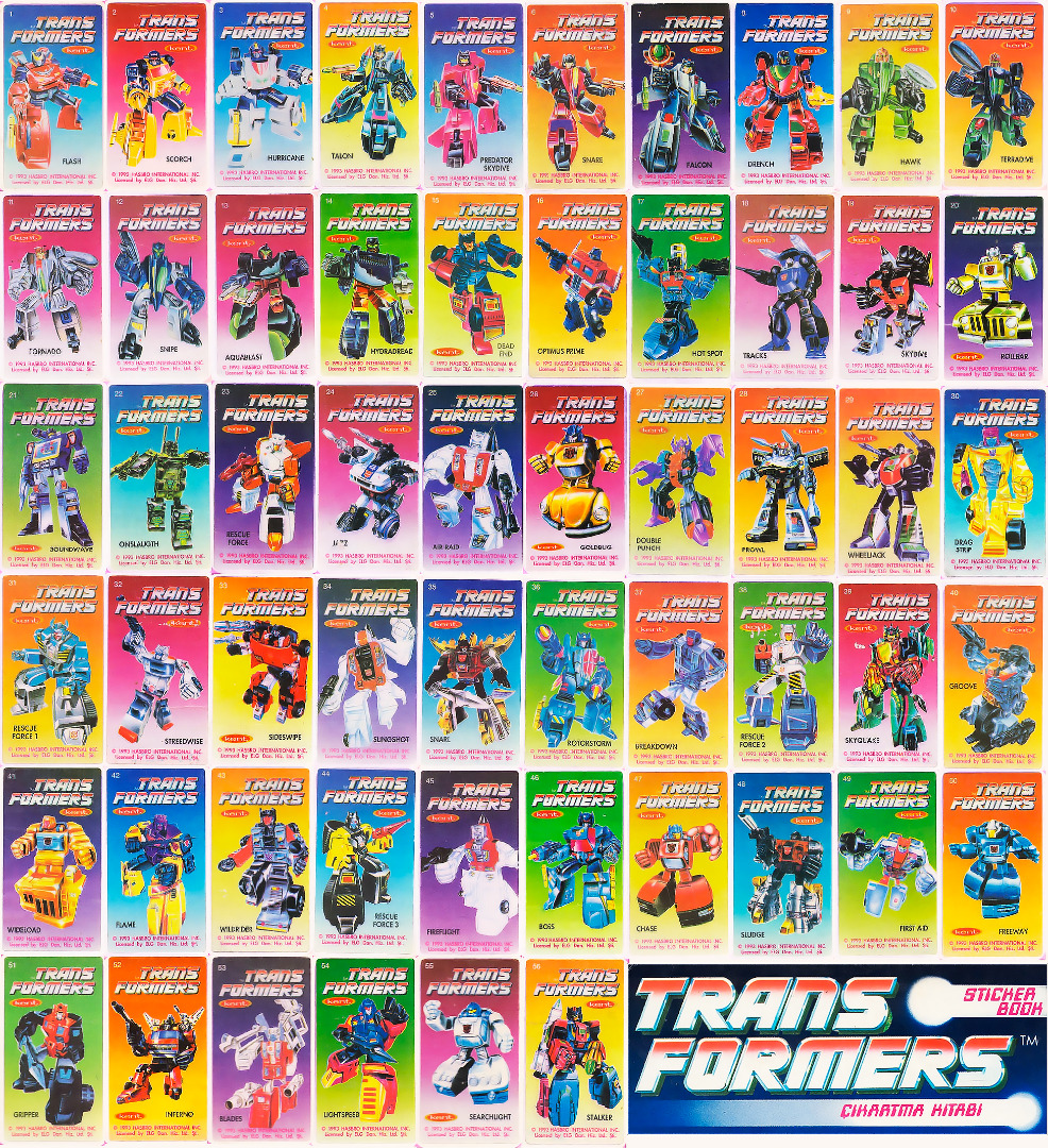 НаклейкиВкладышиТрансформерыTransformers2изжвачек90хвсяколлекция