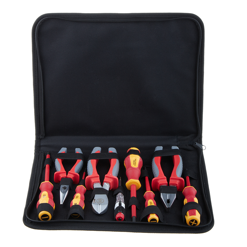 Инструмент изолированный, набор квт нии-11 65186. Нии-01 до 1000в 9пр. Набор инструментов диэл. Набор диэлектр. Набор изолированного инструмента.