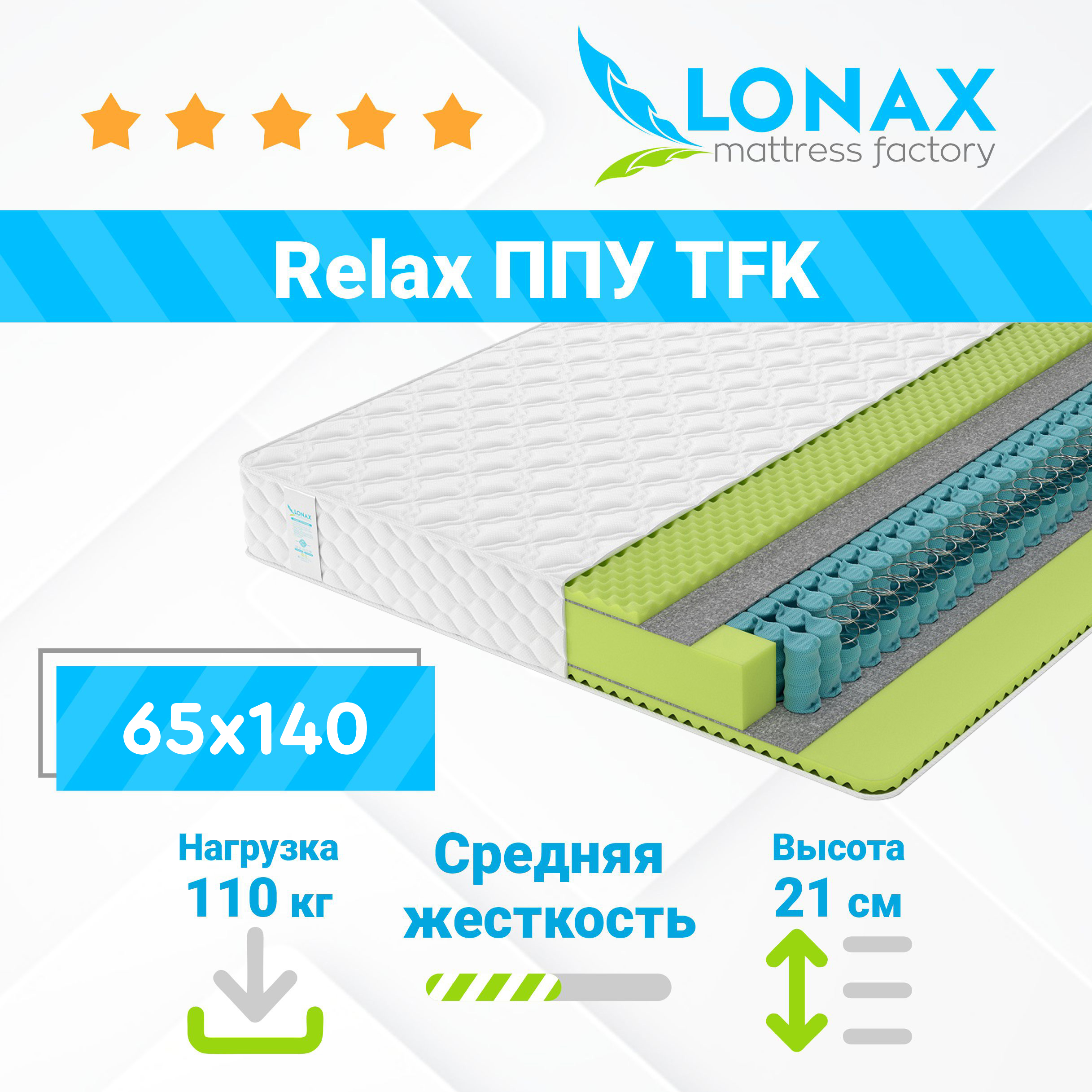 Матрас lonax cocos s1000 160x200