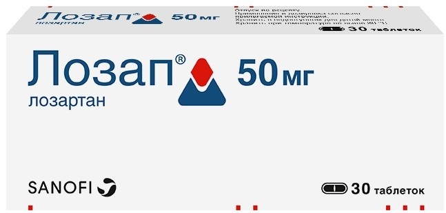 Лозап, таблетки покрыт. плен. об. 50 мг, 30 шт.