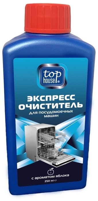 Top House Экспресс очиститель для посудомоечных машин с ароматом Яблока, 250мл