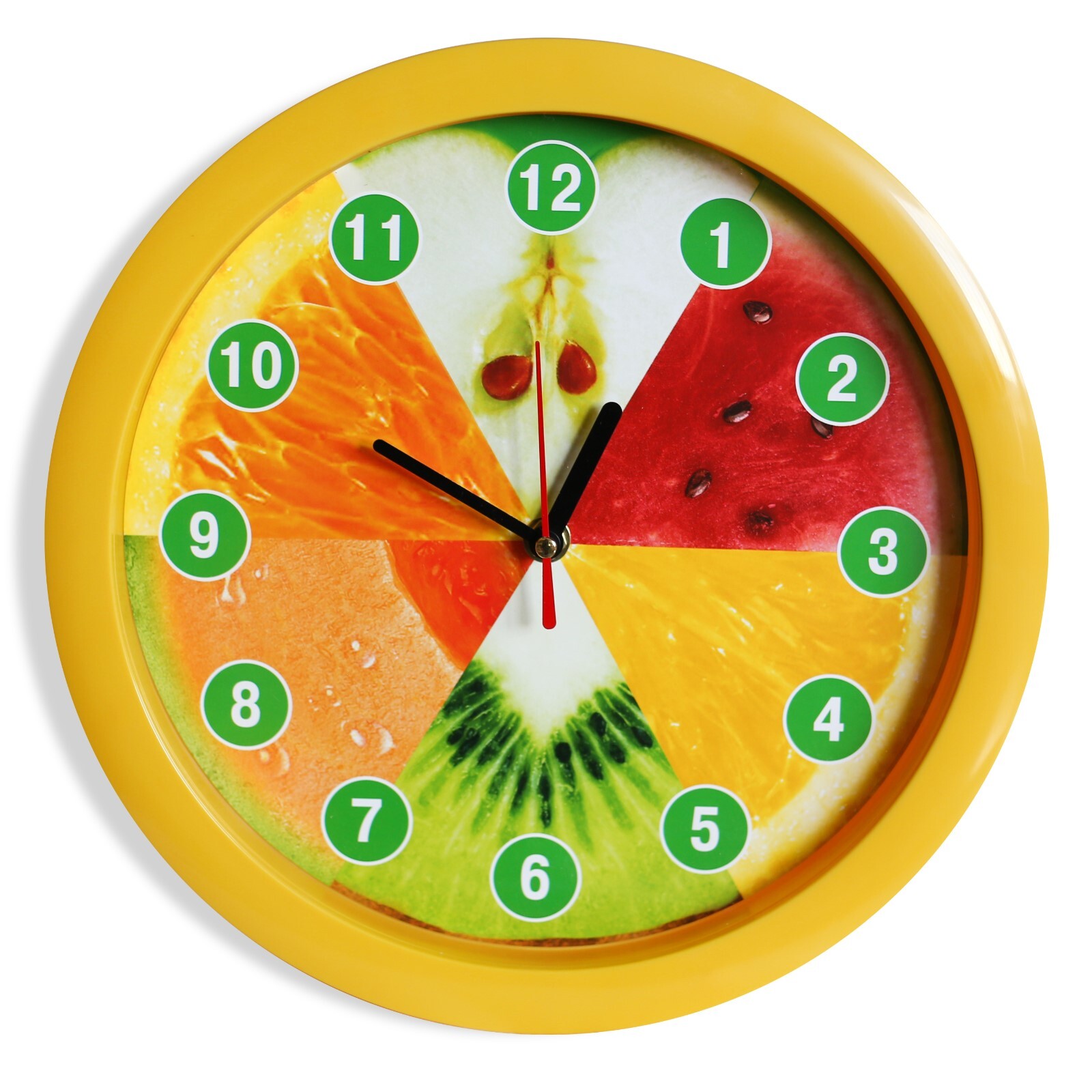 Фруктовый час. Часы настенные "фрукты". Часы с фруктами. Настенные часы, желтый. Круглые часы на кухню.