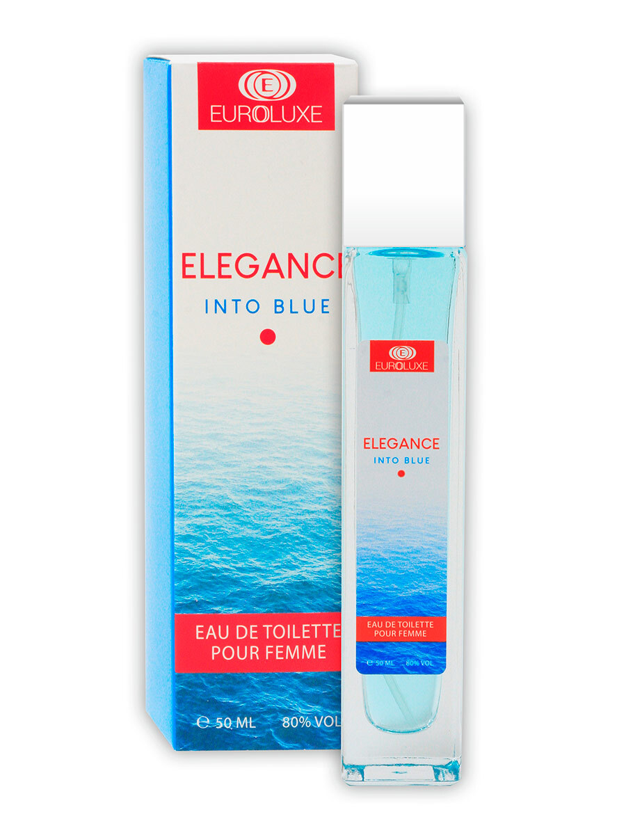 Euroluxe/Туалетная вода женская Elegance Into Blue, 50 мл/Парфюм женский,  парфюм,женский, духи, туалетная вода, парфюмерия, для женщин, подарок