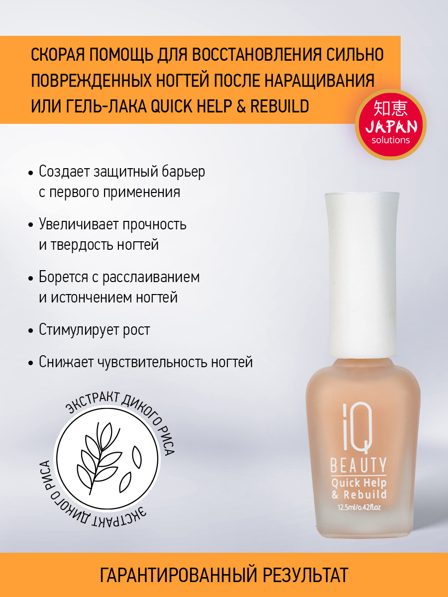 IQ BEAUTY, Скорая помощь для восстановления ногтей/ Quick Help and Rebuild,  12,5 мл - купить с доставкой по выгодным ценам в интернет-магазине OZON  (724251095)