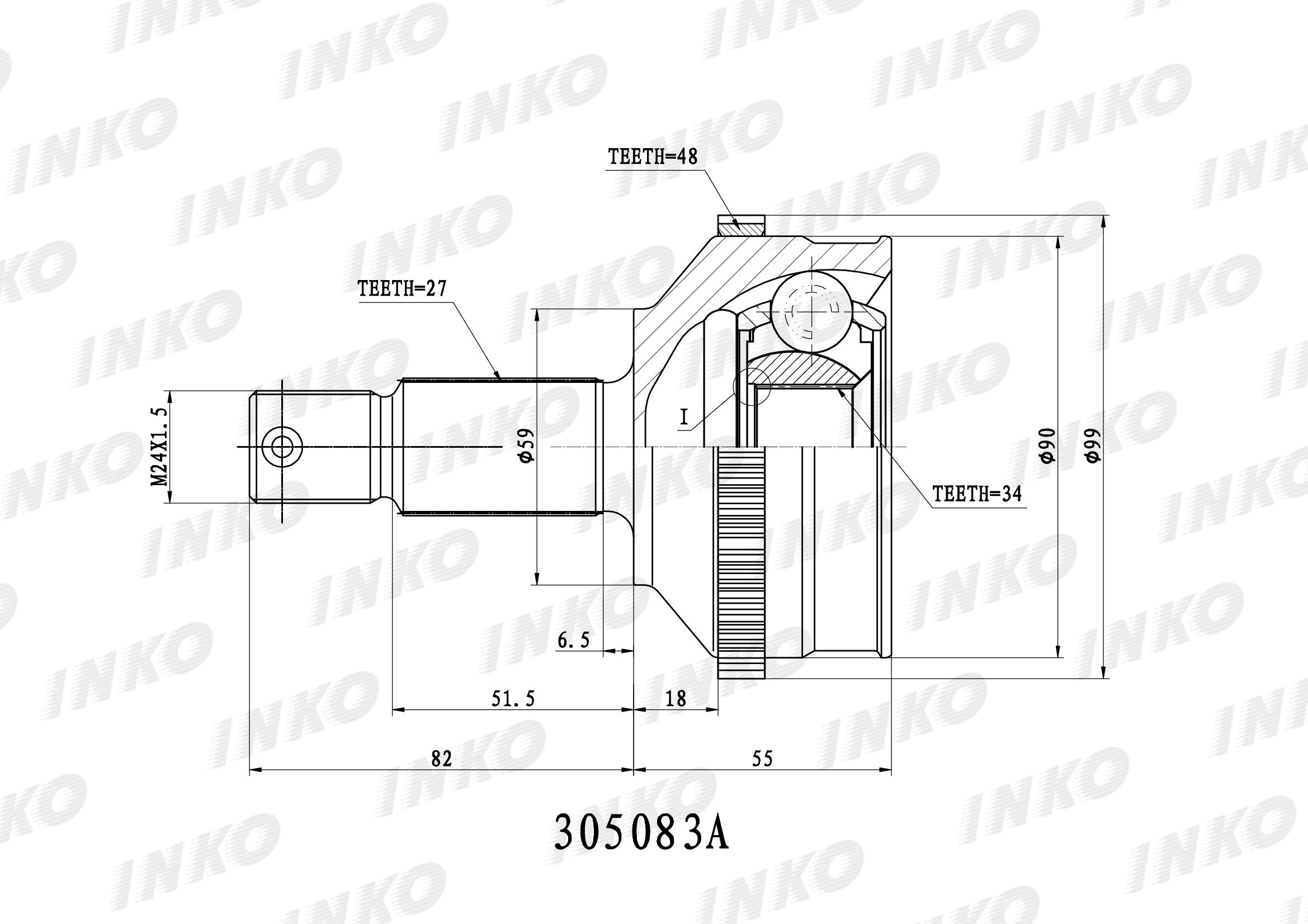 304799 Шрус наружный. Шрус Zekkert GS-3382. 317013 Inko. Inko 319122a.