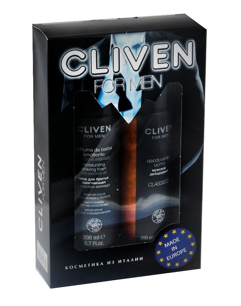 Cliven for men пена для бритья смягчающая с маслом авокадо