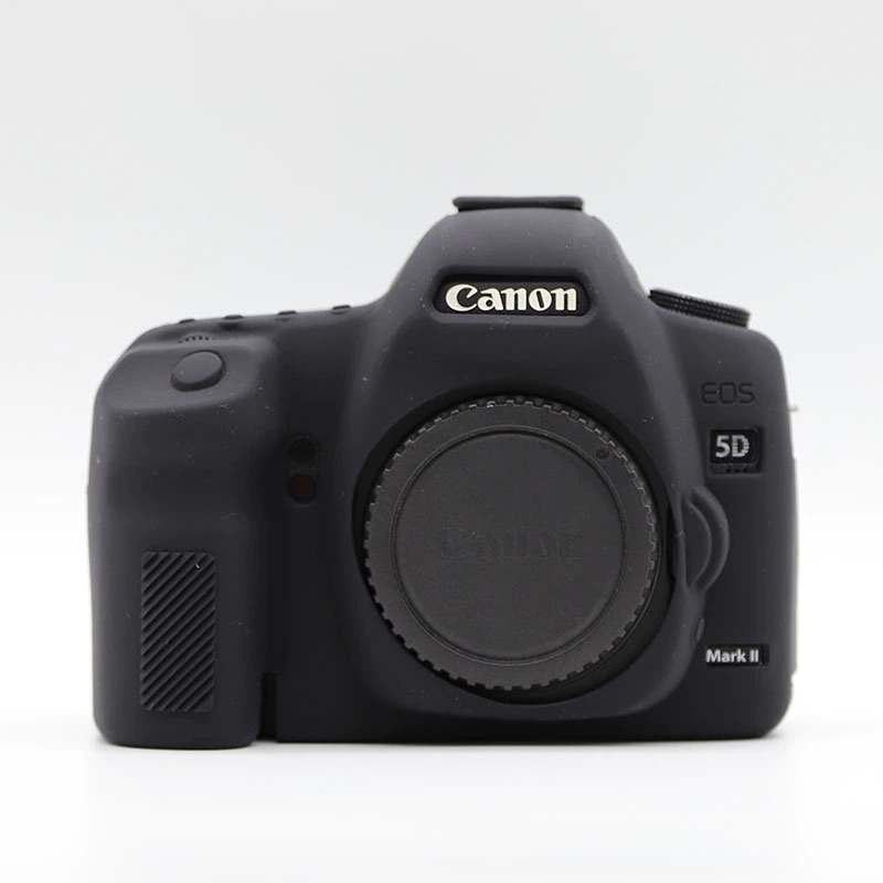 Силиконовый противоударный чехол MyPads Antiurto для фотоаппарата Canon EOS 5D Mark II из силикона, черный