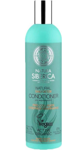 Шампунь Natura Siberica 400 мл Daily Detox для жирных волос. Natura Siberica бальзам Daily Detox для жирных волос.