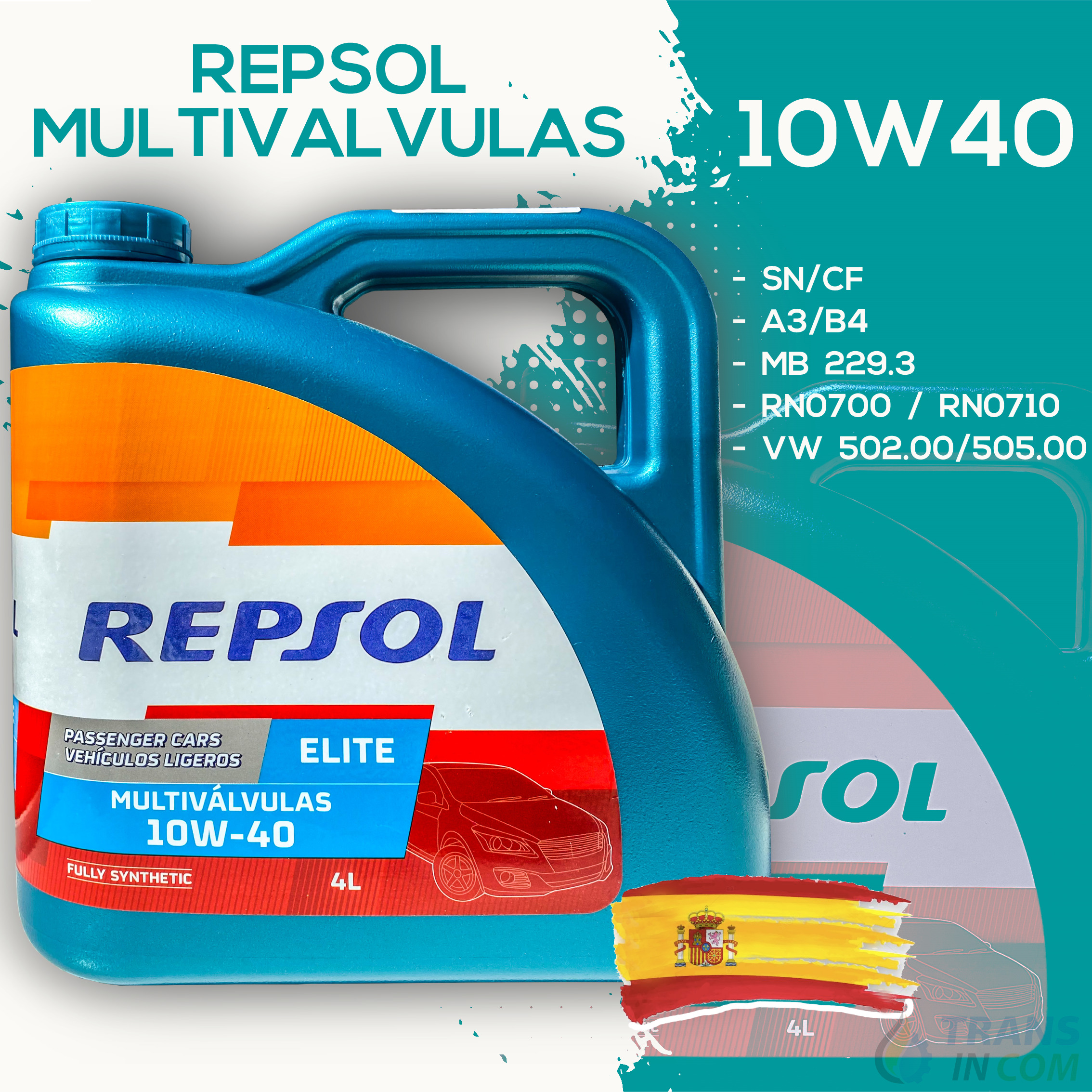 REPSOL 300308 - REPSOL ELITE MULTIVALVULAS 10W40 - Recambioss para