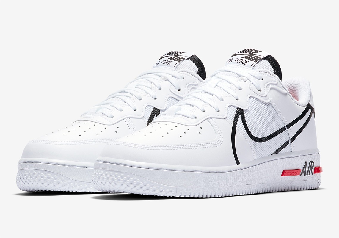 Nike air force 2024 black red white