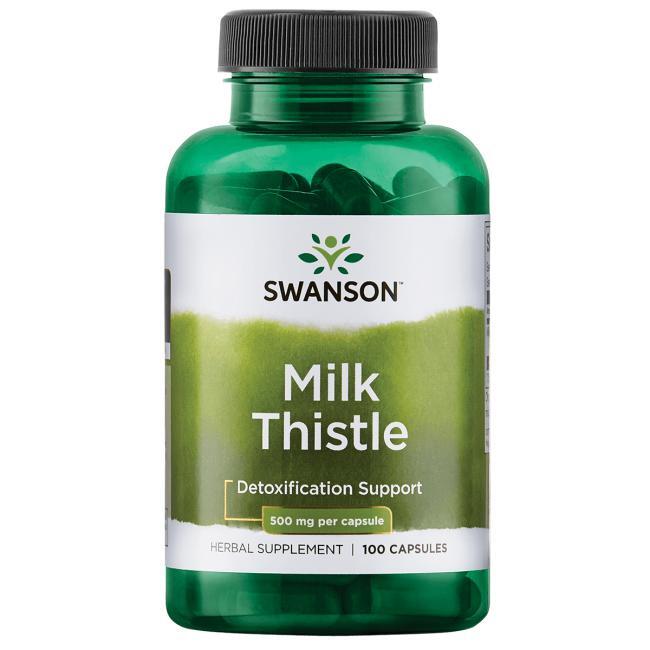 Антиоксидант Расторопша 500мг, Swanson Full Spectrum Milk Thistle, 100 капсул / Для печени, почек, похудения, обмена веществ, мужчин и женщин