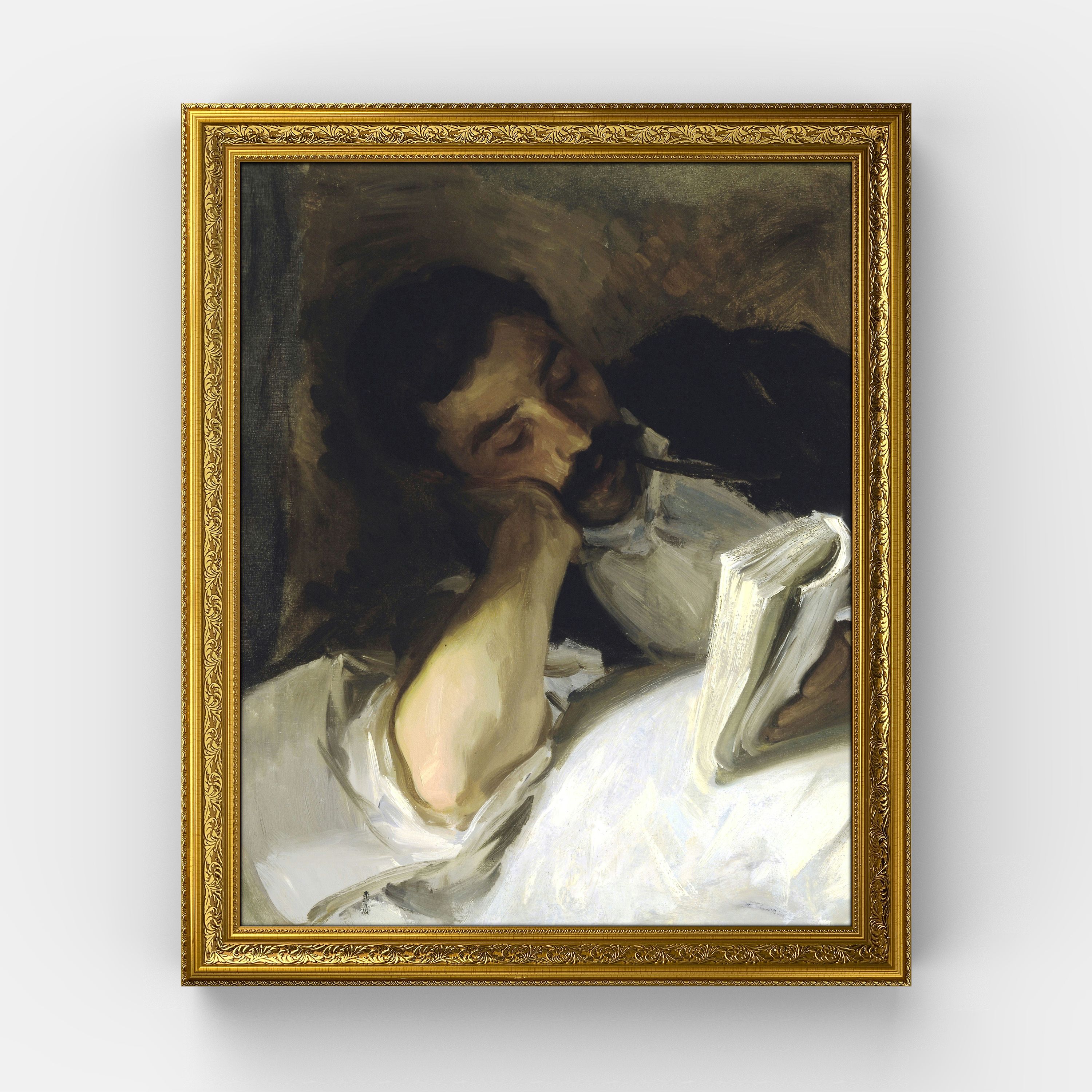 John is reading. Джон Сарджент художник