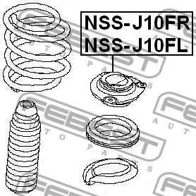 Опора амортизатора NSS-J10FL FEBEST NSS-J10FL