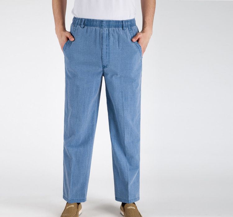 Мужские льняные джинсы