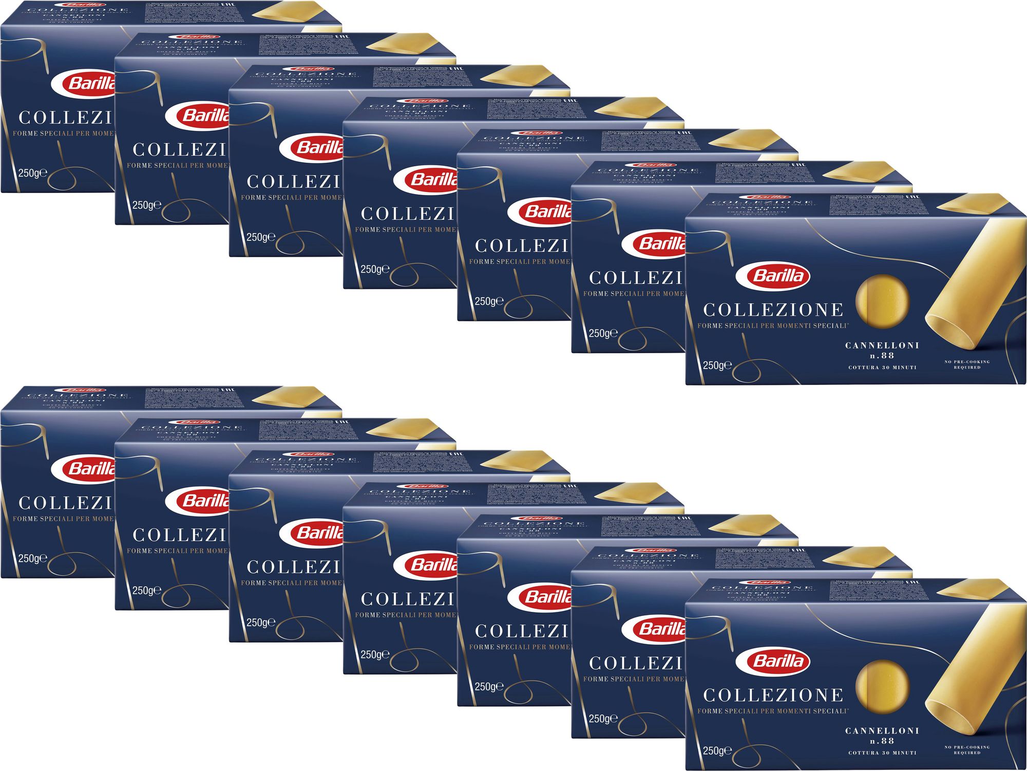 Макаронные изделия Barilla Cannelloni из твердых сортов пшеницы, комплект:  14 упаковок по 250 г - купить с доставкой по выгодным ценам в  интернет-магазине OZON (696974228)