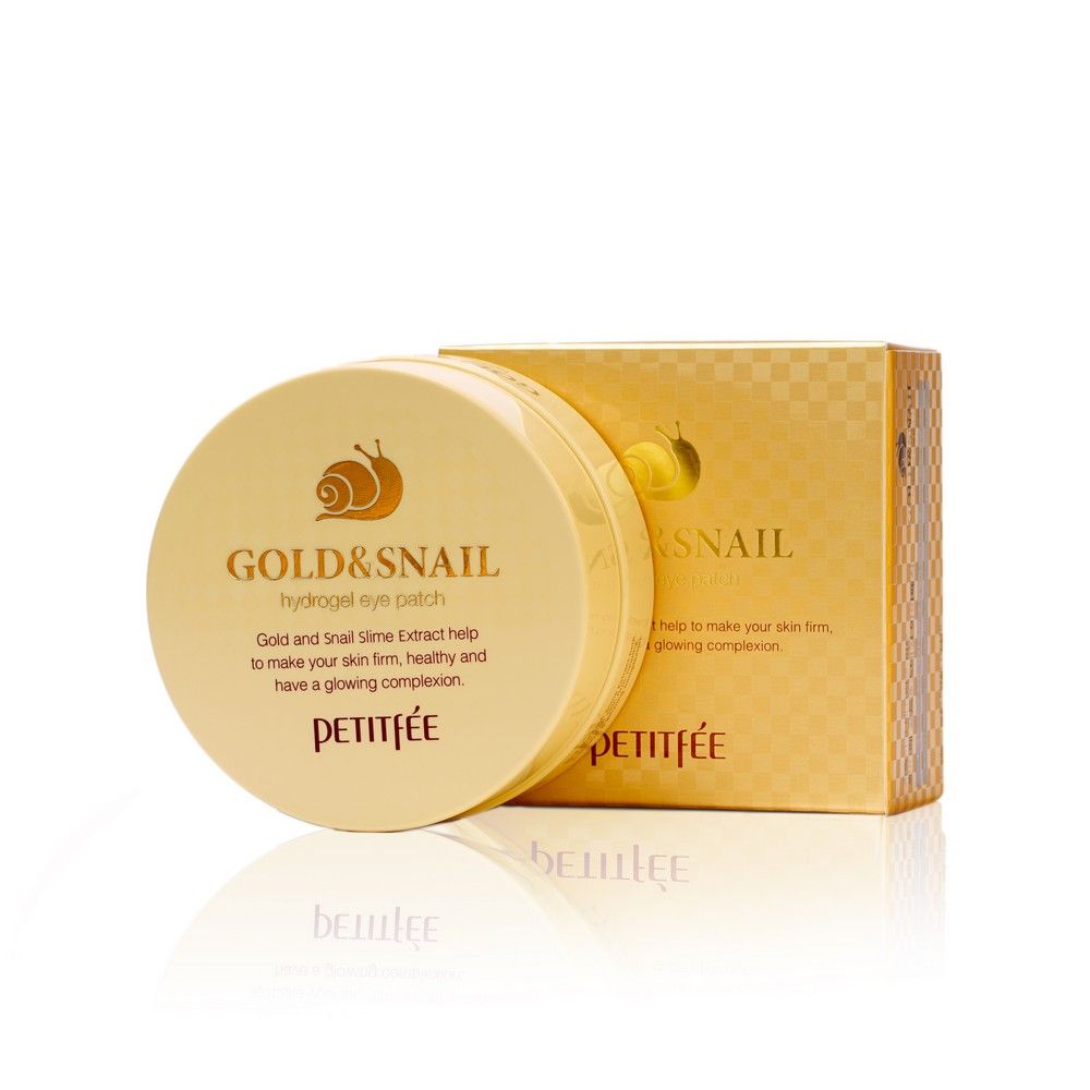 Petitfee gold snail. Патчи Gold Snail Petitfee. Патчи Petitfee золото улитка